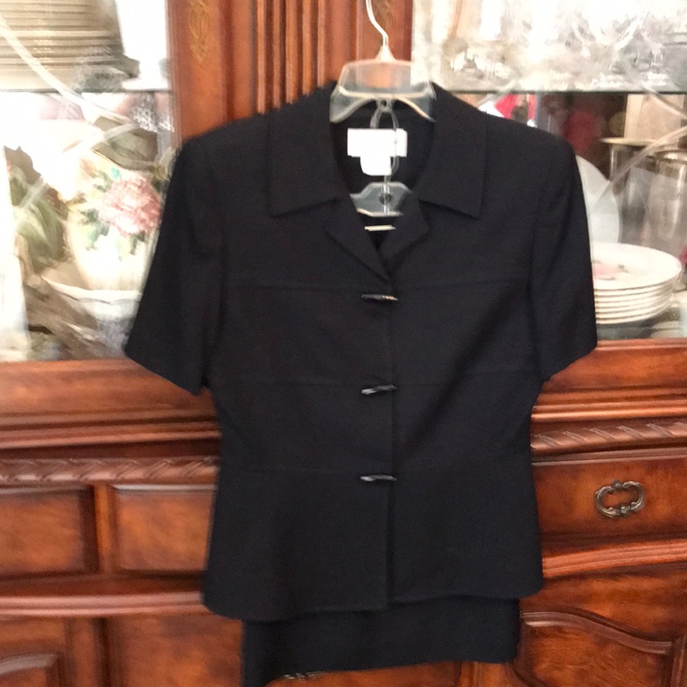 Black Evan-Picone two-piece suit, Size 8, Classic